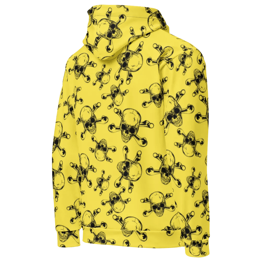 Skull & Bones - Yellow - All-Over Print Recycled Unisex Hoodie product image (8)