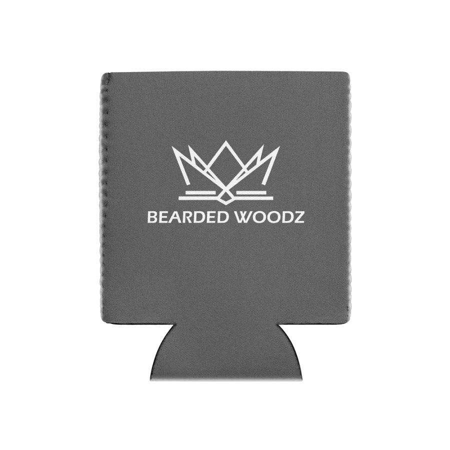 Coozie Can Cooler (Design: Bearded Woodz) Grey product image (1)