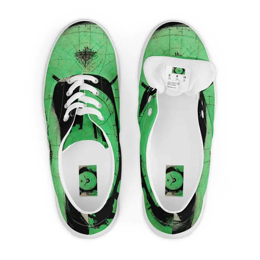 green time! Men's abstract x surreal Face Canvas Shoes product image (6)