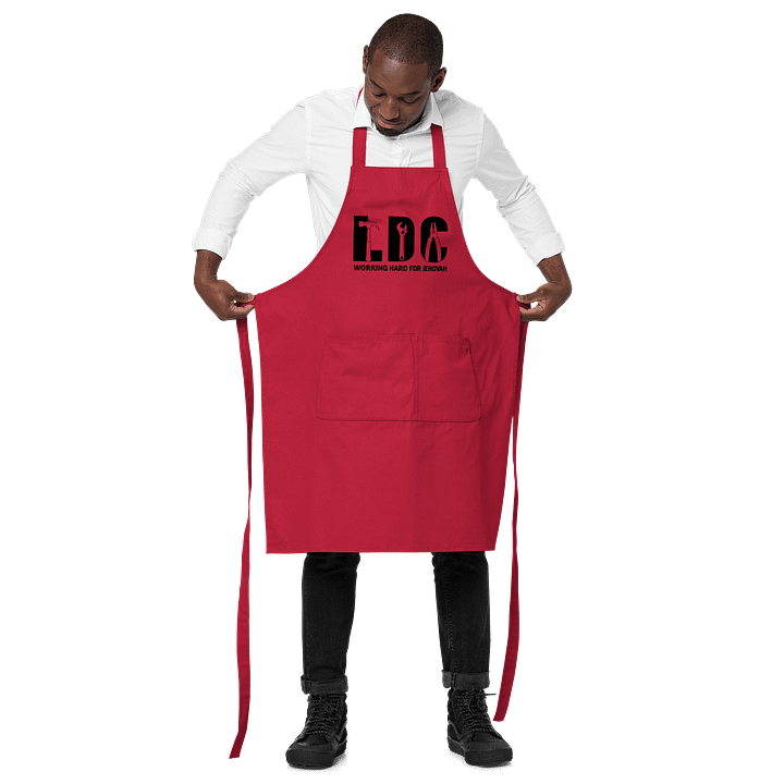 LDC – Working Hard for Jehovah Organic Cotton Apron product image (1)
