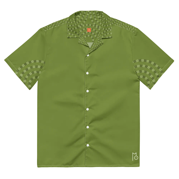 Optical Sun Icon / MO Hawaiian Shirt /| Olive product image (2)