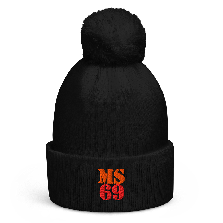 MS69 - Poof Beanie Orange/Red product image (1)