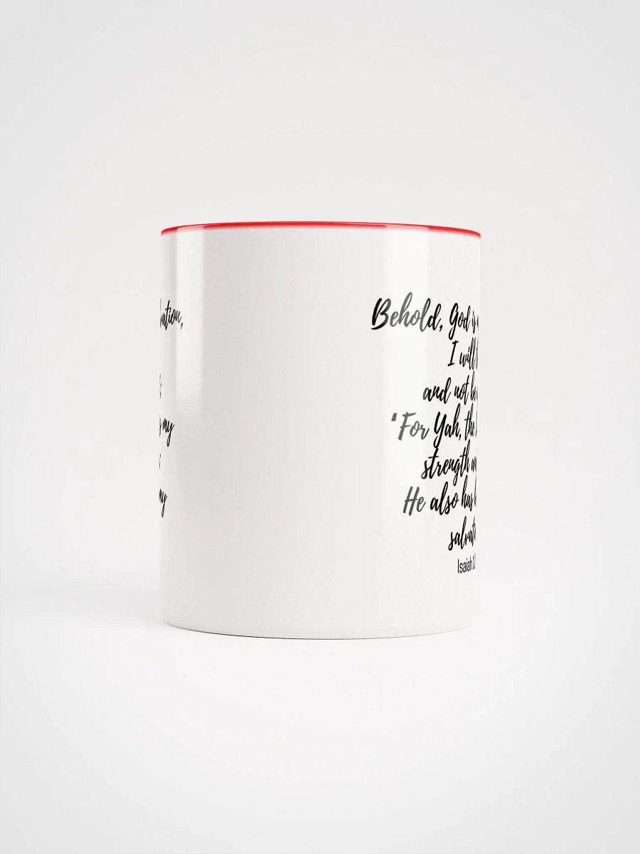 Behold, God Is My Salvation, I Will Trust And Not Be Afraid; For Yah Isaiah 12:2 Two-Tone Mug 11/15oz product image (5)