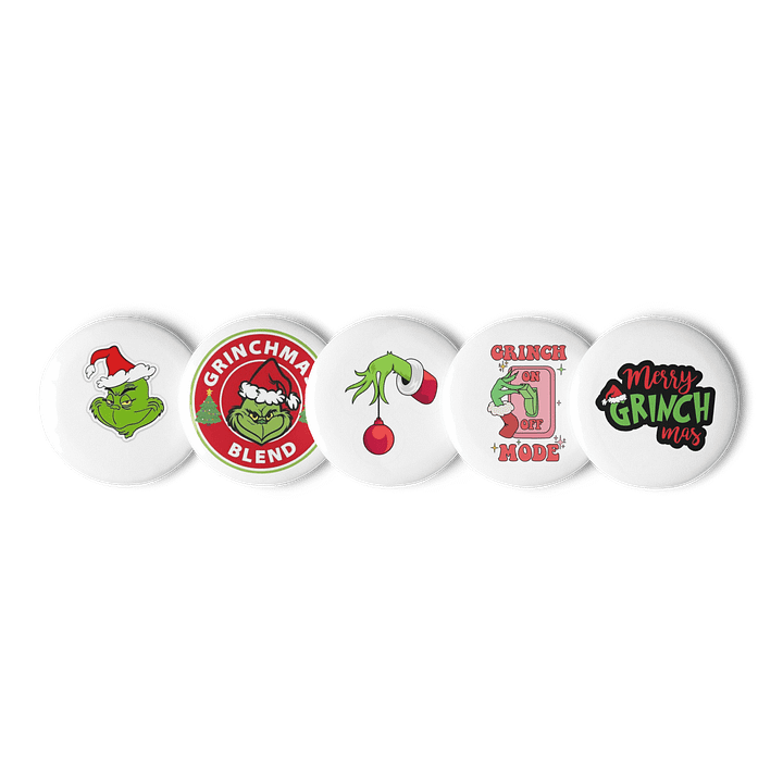 Grinch Mode Pin Button Set product image (1)