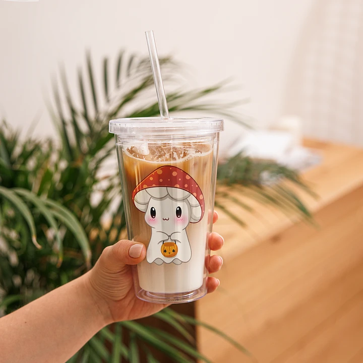 Mushie Ghost Plastic Tumbler product image (1)