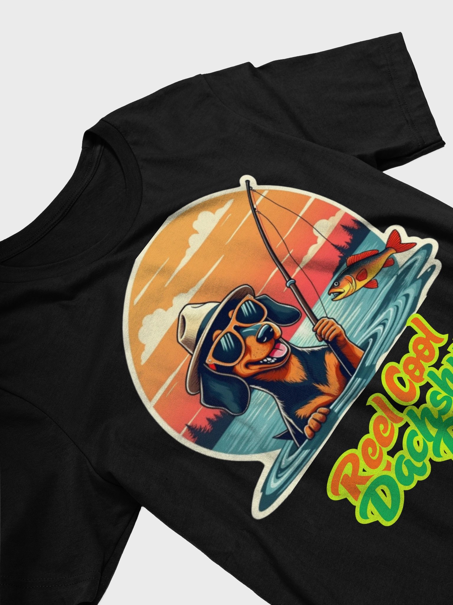 Reel Cool Dachshund Dad Tee product image (21)