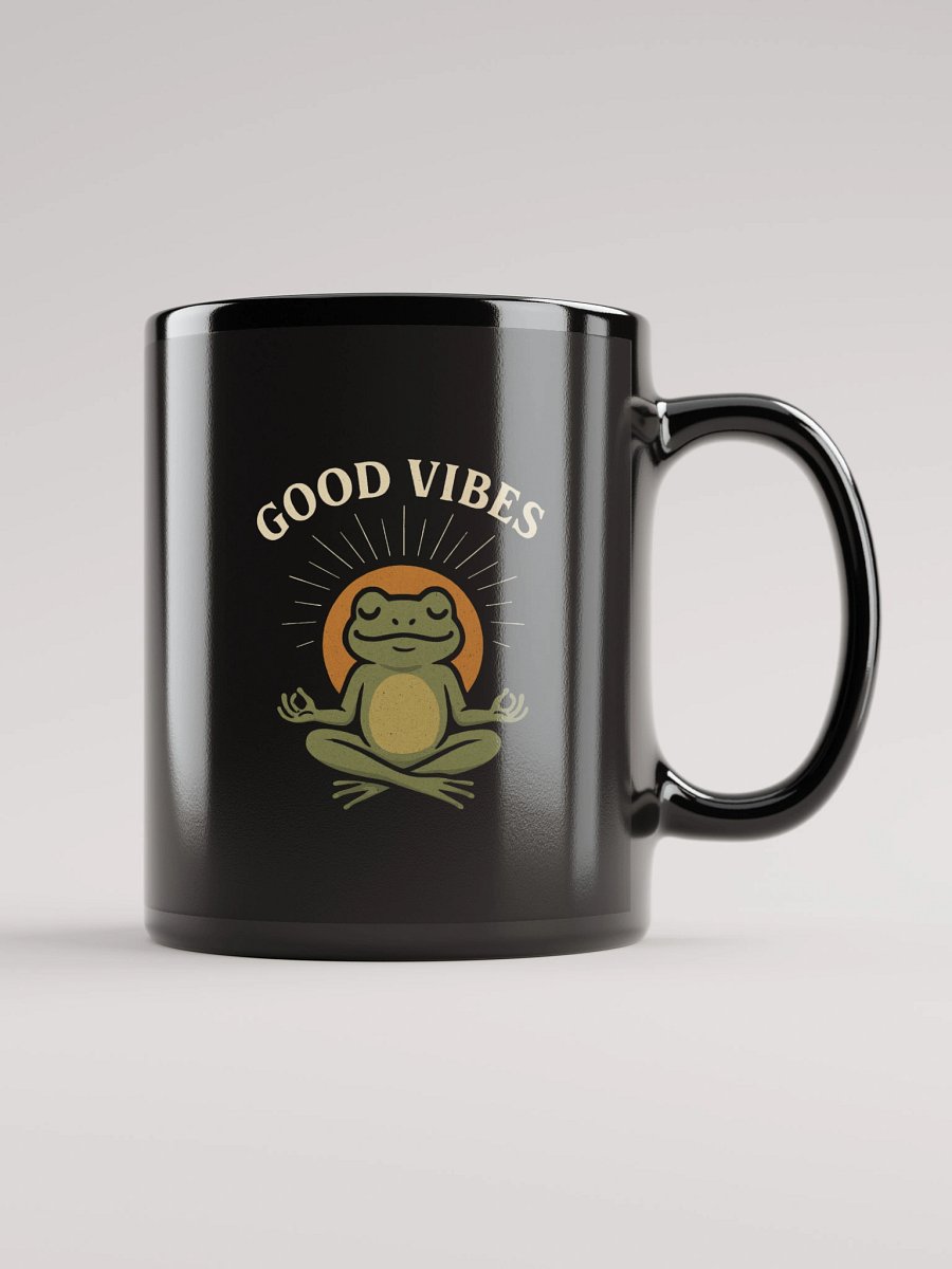 Good Vibes Black Glossy Mug product image (2)