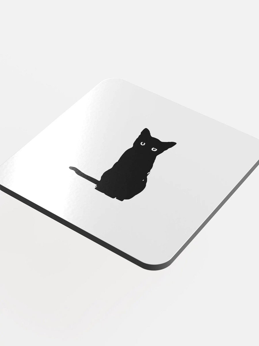 Little Black Cat Cork Coaster product image (3)