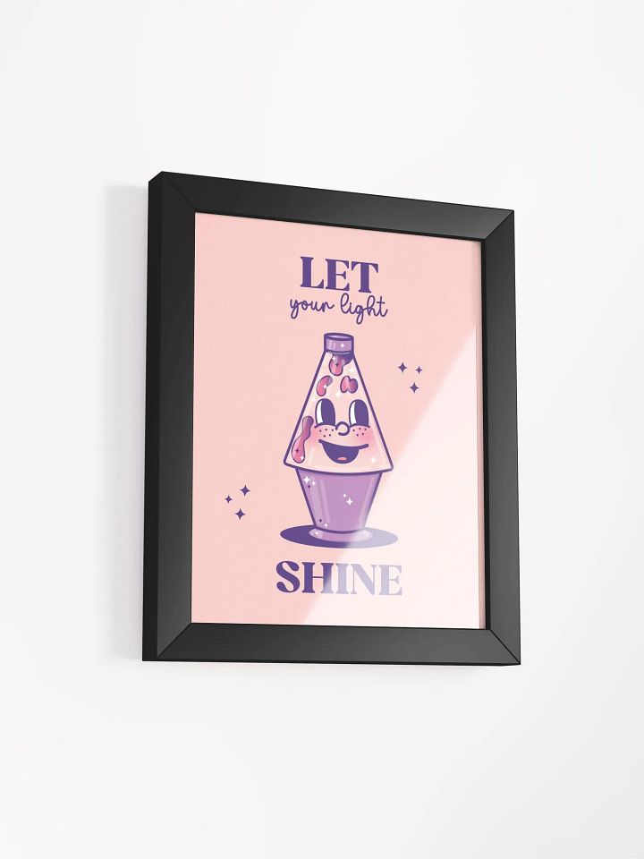 Let Your Light Shine Retro Lava Lamp Motivational Quote Framed Wall Art Print product image (11)