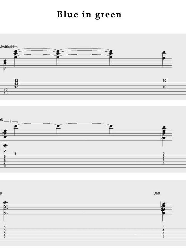 Blue in green - Guitar sheet music product image (1)