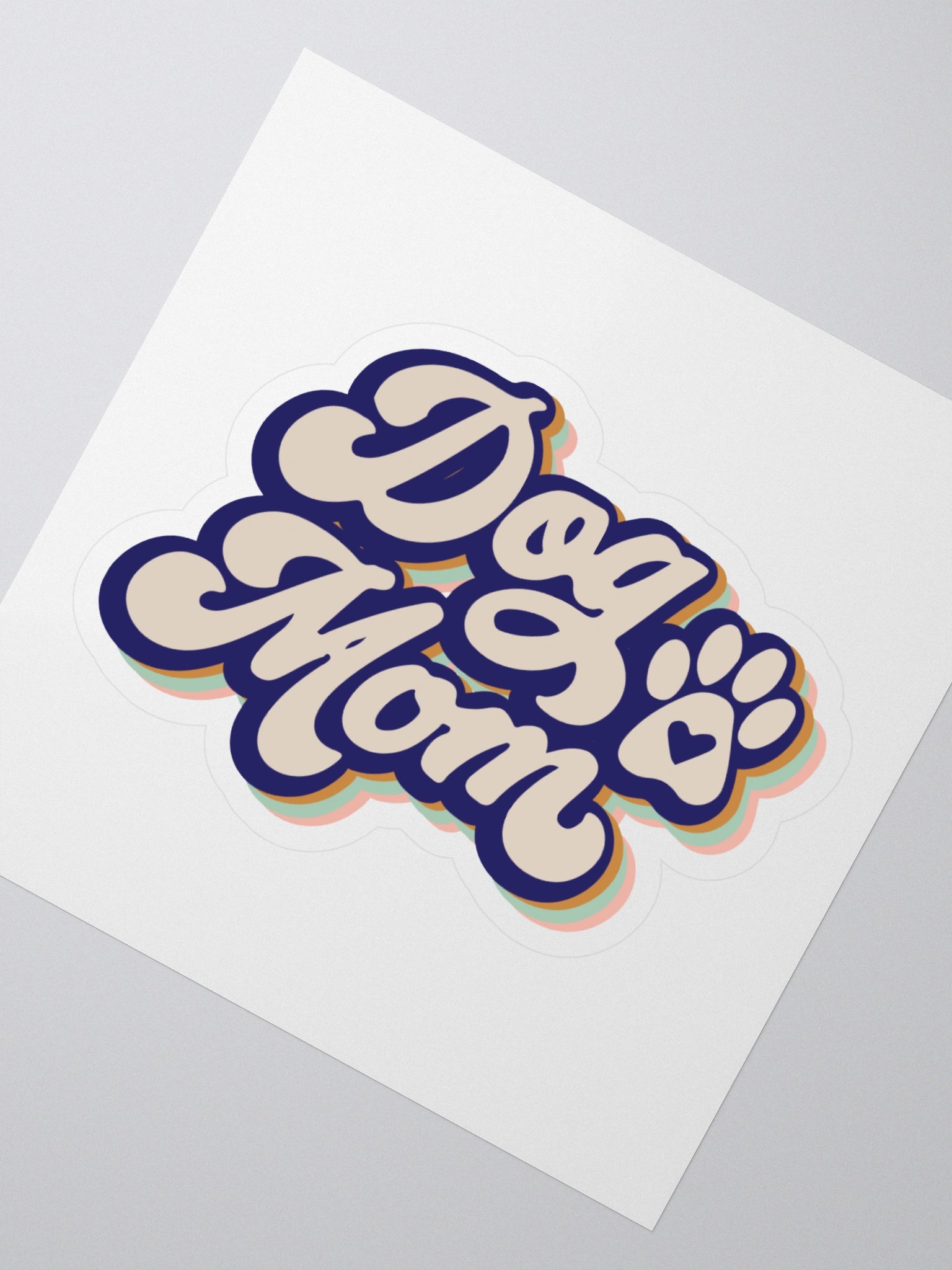 Dog Mom Kiss Cut Stickers product image (2)