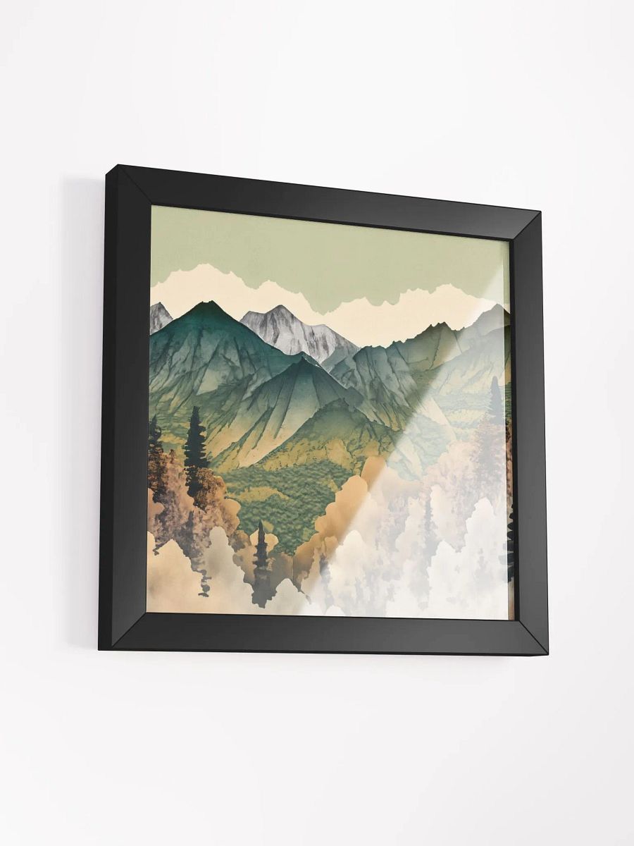 Find Your Mountain Refuge: Framed Matte Poster of a Majestic Range product image (3)
