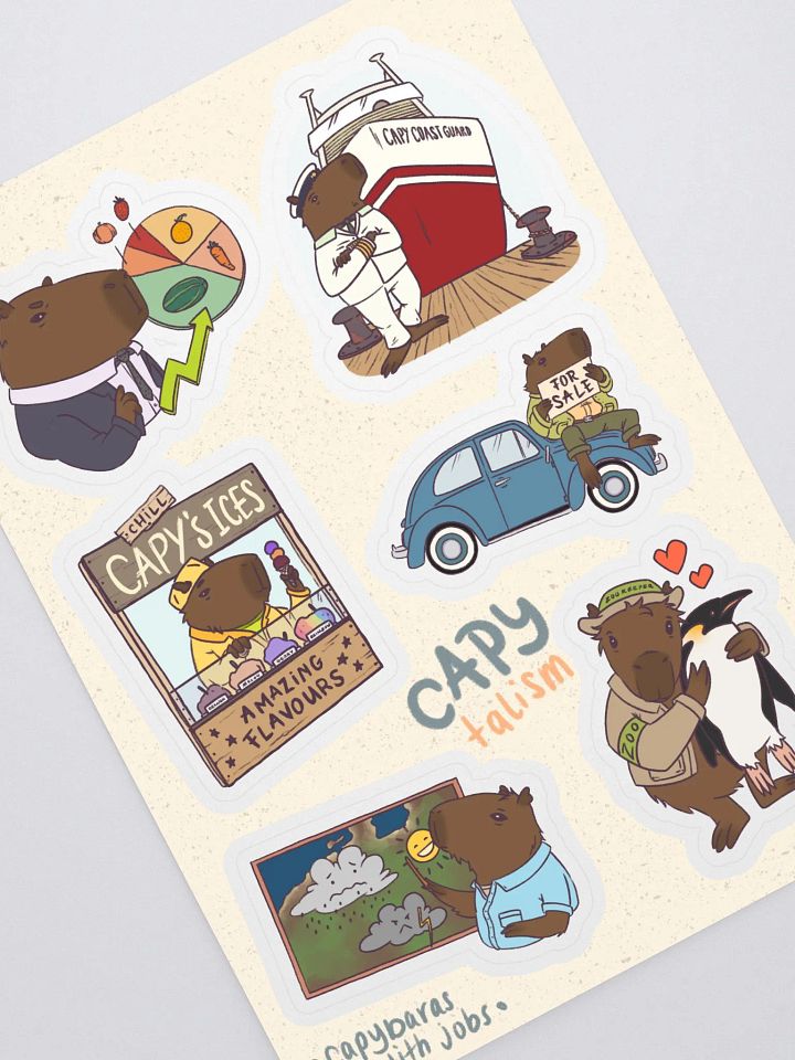 sticker sheet : CAPYtalism product image (2)