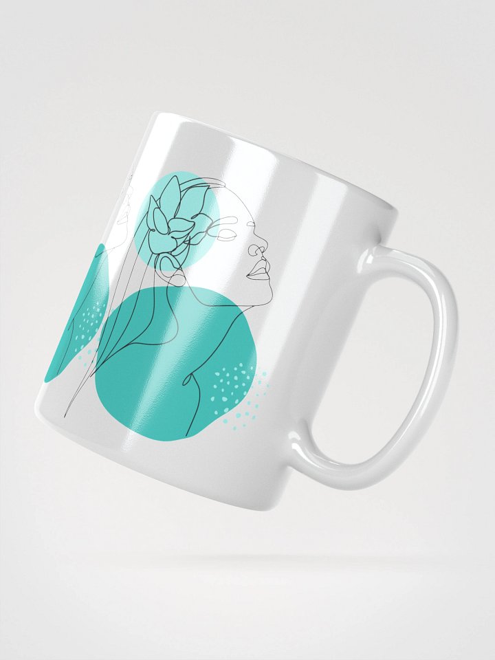 Mug Blanc Equilibre Femme - Turquoise - Souffle Optimiste - Idée Cadeau Raffiné product image (2)