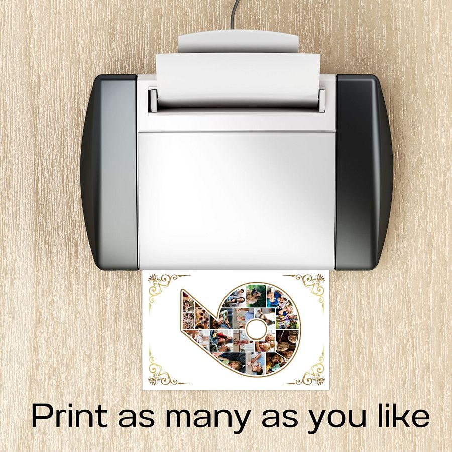 Nine Year Celebration Card Photo Collage Canva Template product image (9)