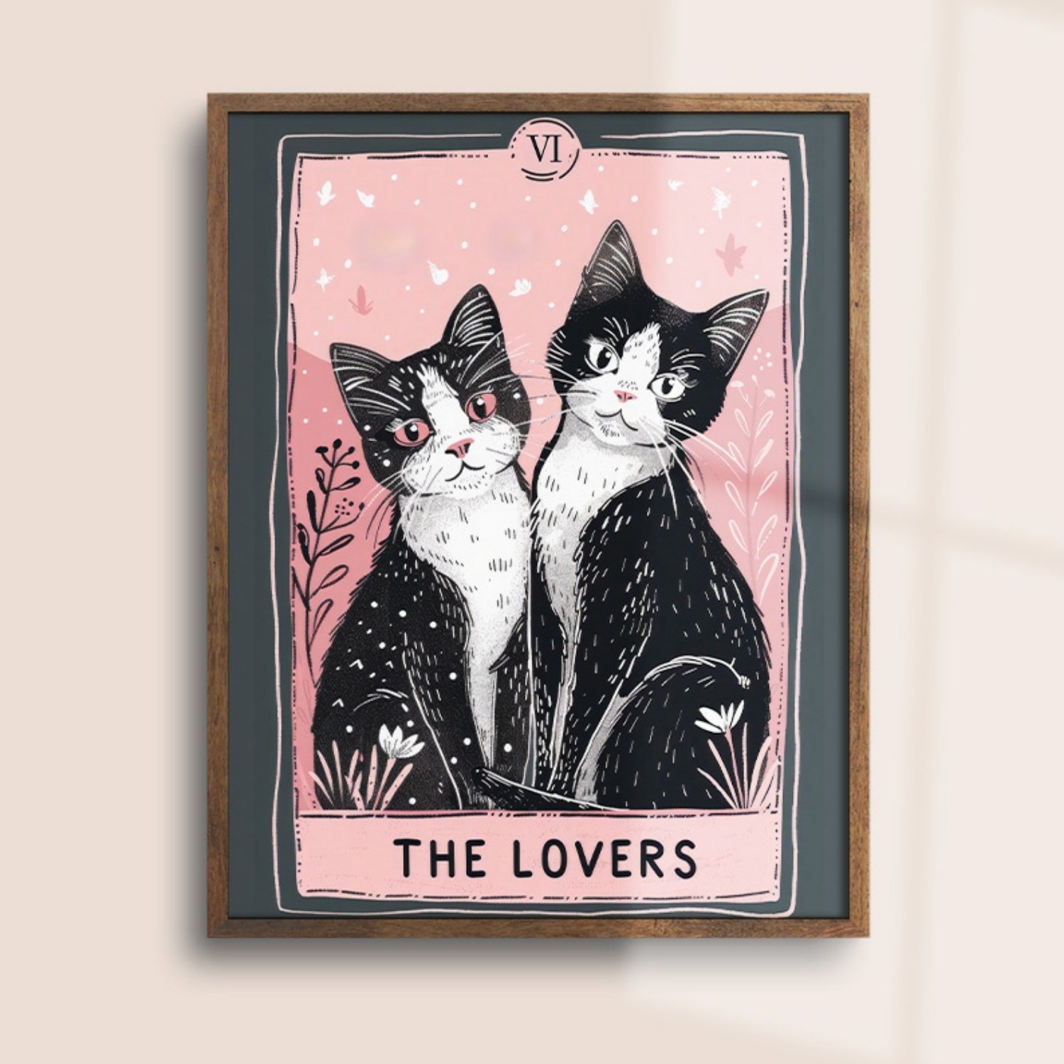 The Lovers Tarot Card Feline Art Print product image (8)