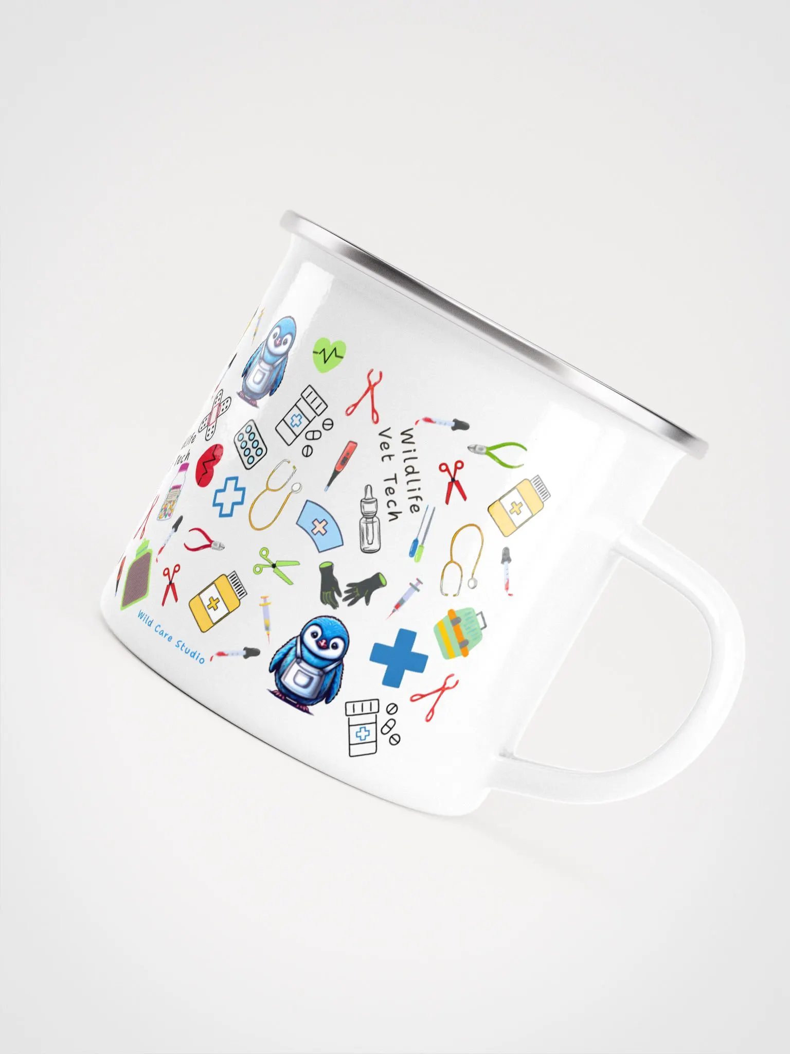 Wildlife Vet Tech Little Blue Penguin Adventure Essential Enamel Mug product image (5)