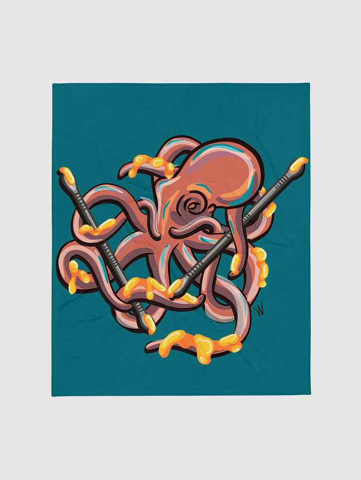 Dabbing Septopus Throw Blanket Vertical Design product image (1)