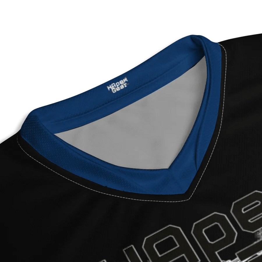 Rover's Morning Glory - Black - Recycled Unisex Sports Jersey - Black HApex Gear Black Logo product image (4)