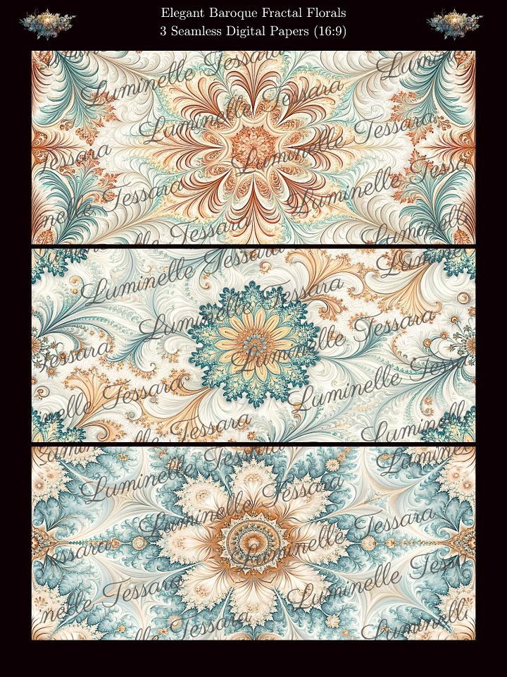 Elegant Baroque Fractal Florals Bundle product image (1)