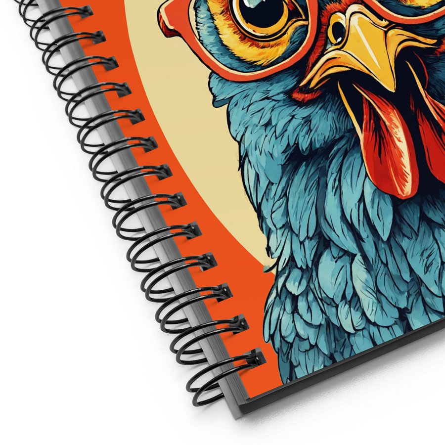 Fowl Stories Chicken with Glasses Spiral Notebook product image (8)