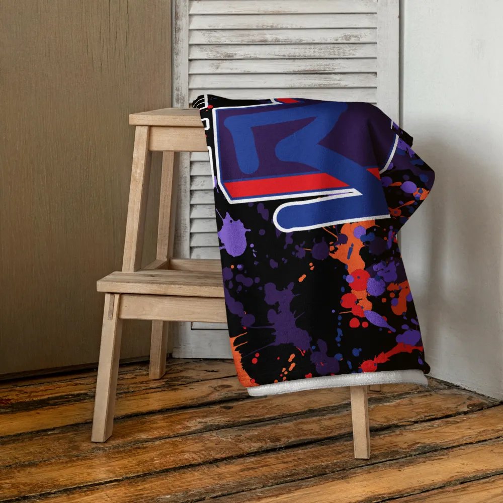 Retro Music Beach Towel - Purple product image (4)