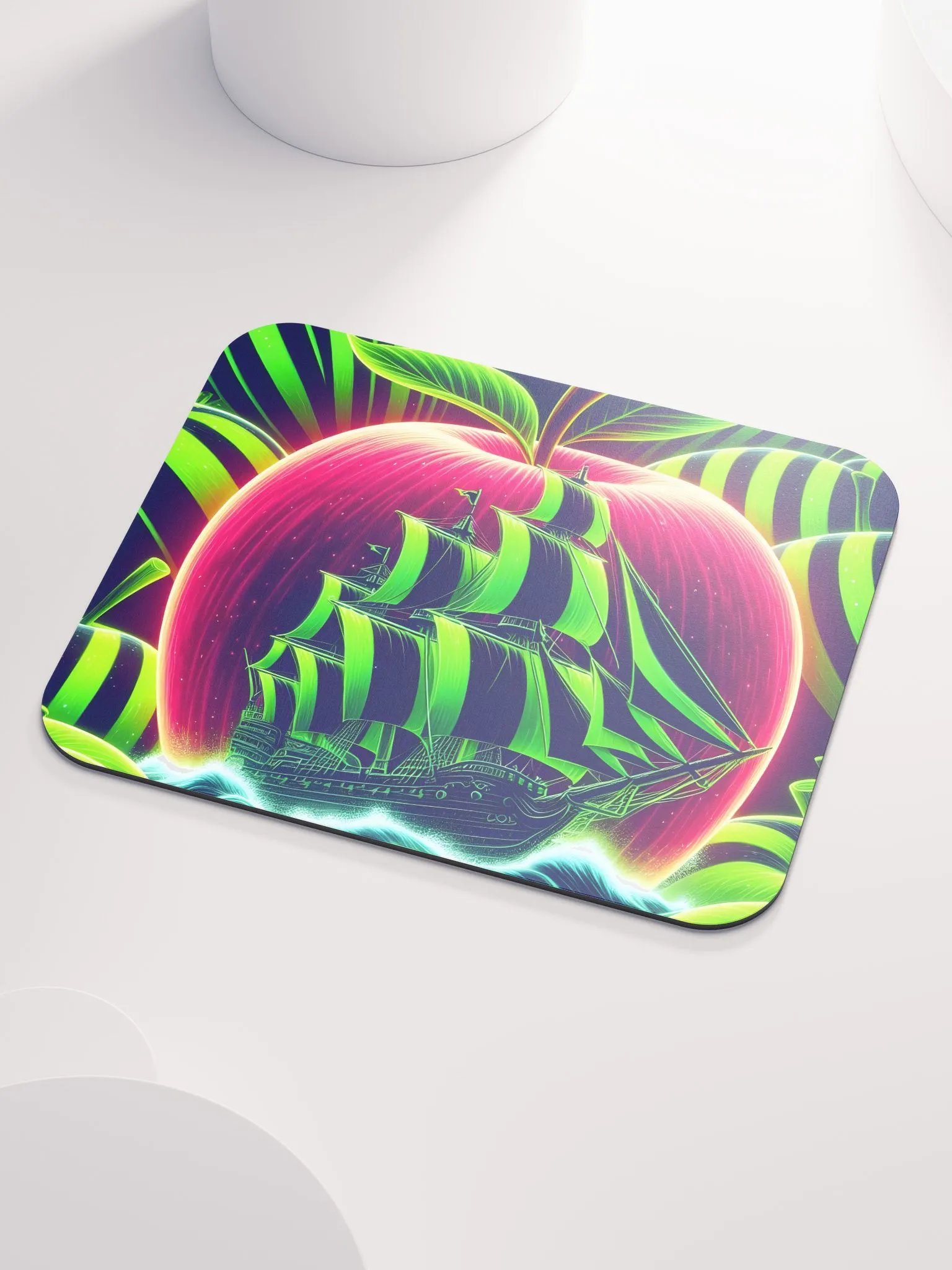 Neon Apple Dreams Mouse Pad product image (3)