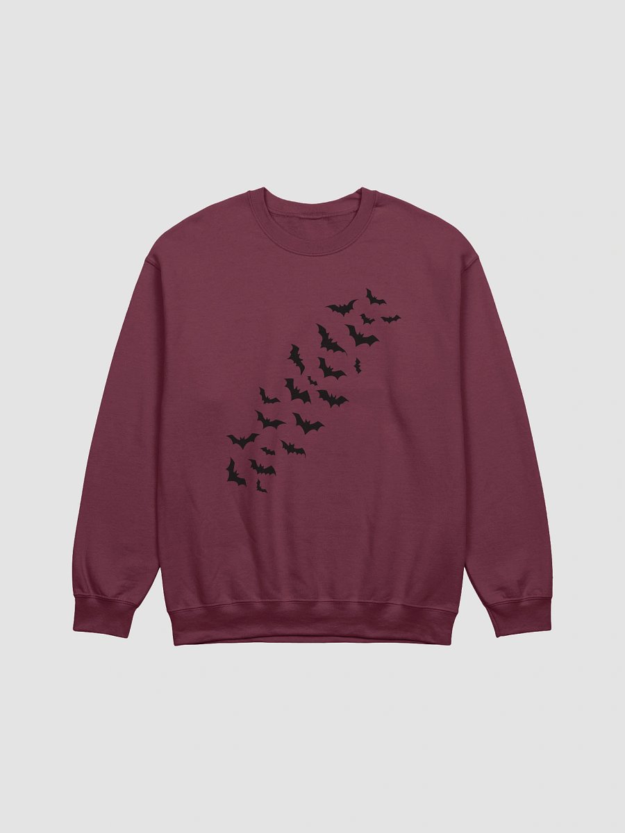 Bats and Haunted House Halloween Front and Back Print Long Sleeve Unisex Sweatshirt Top product image (2)