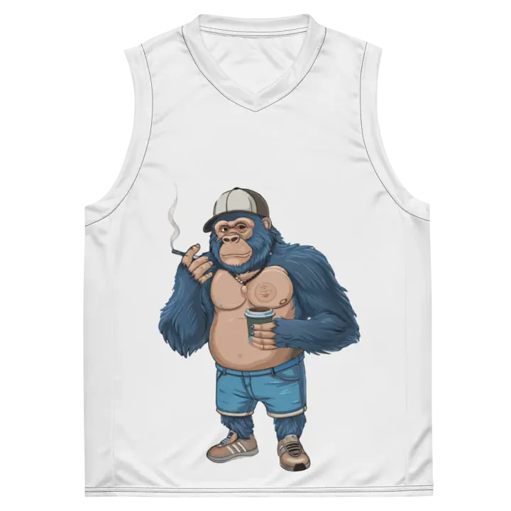 Blue Gorilla Recycled Unisex Basketball Jersey product image (2)