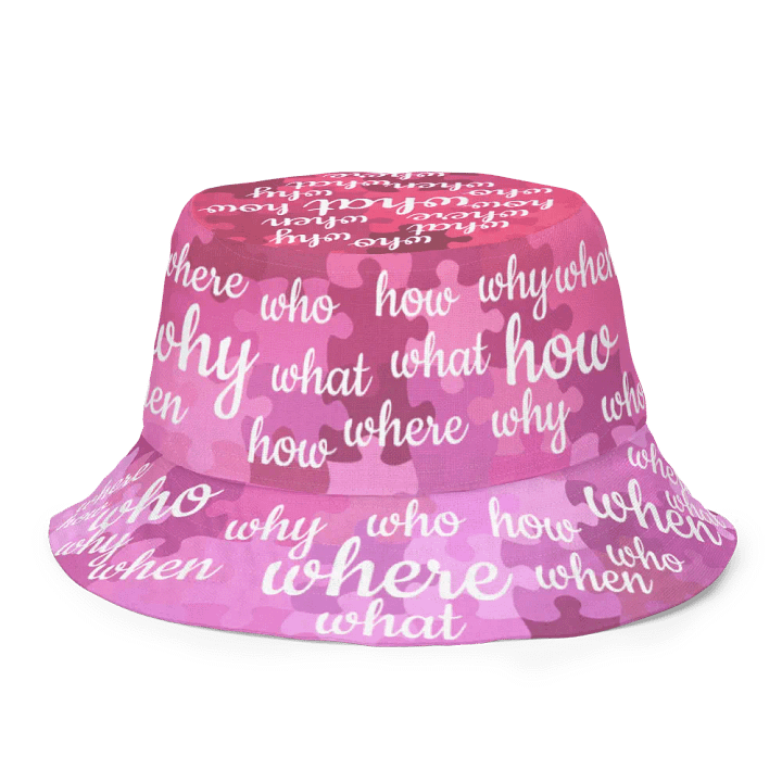 How Puzzling Pink Reversible Bucket Hat product image (1)
