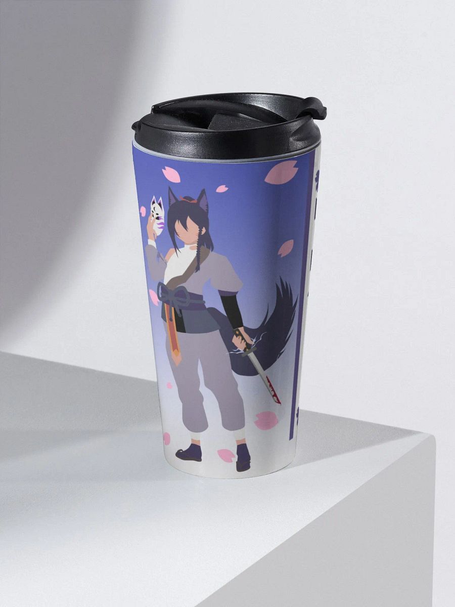 Stainless Steel Travel Mug - LowPro | Light Mode | Blue Fade product image (2)