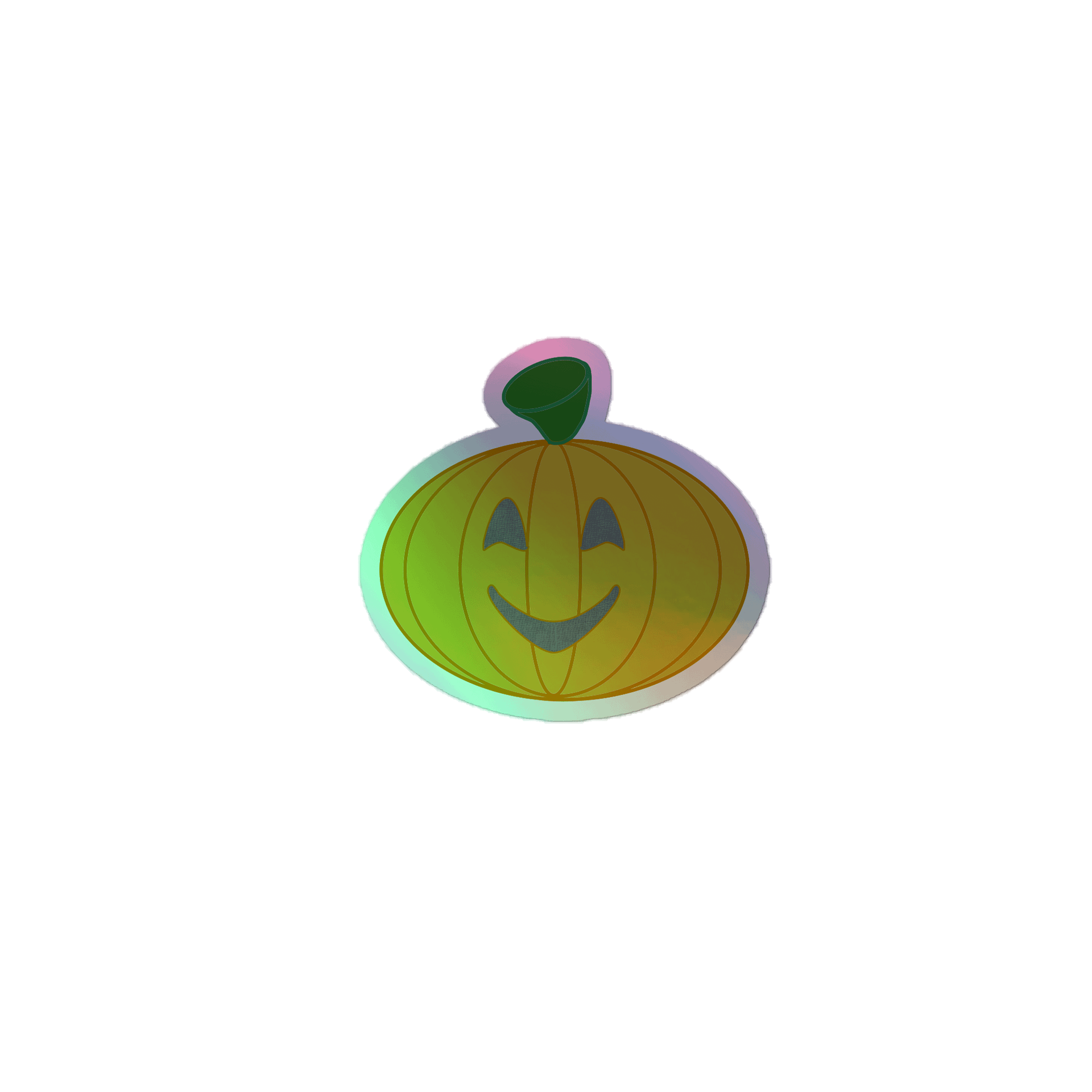 Cheerful Pumpkin Holographic Sticker Sheet product image (1)