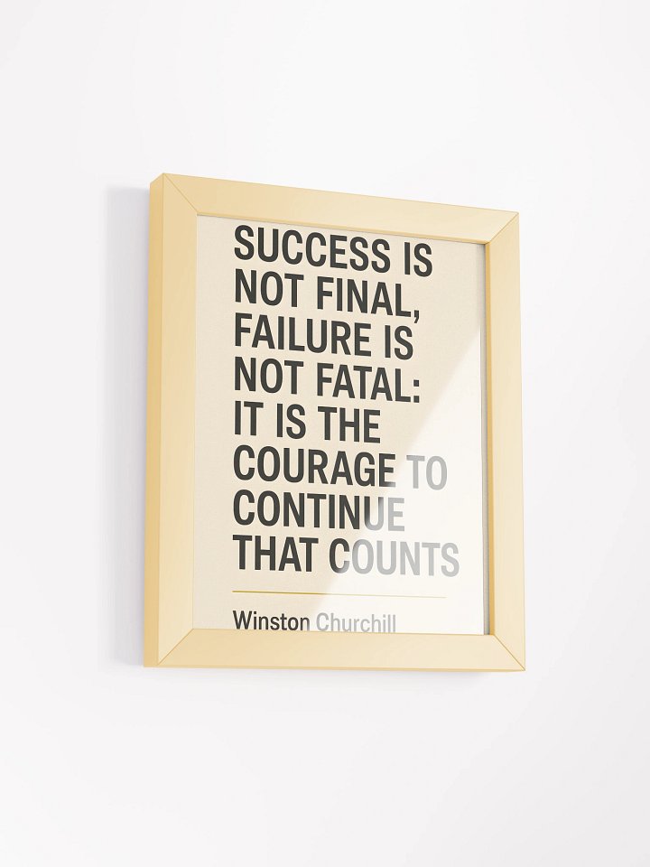 Póster motivacional minimalista con cita histórica de Churchill product image (2)