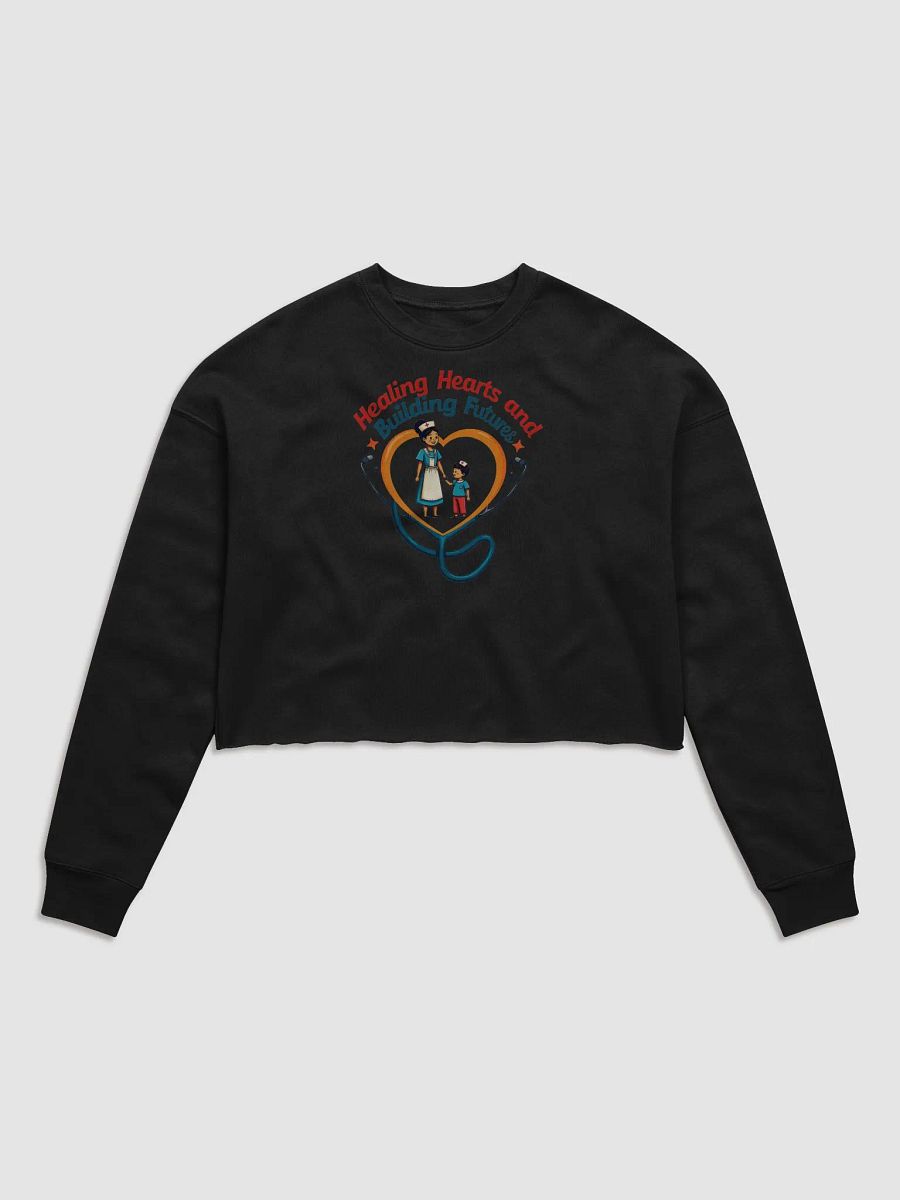 Healing Hearts Nurse & Child Crop Sweatshirt product image (2)
