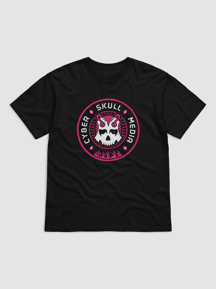 Cyber Skull Media Logo Tee | Pink (Premium) product image (1)