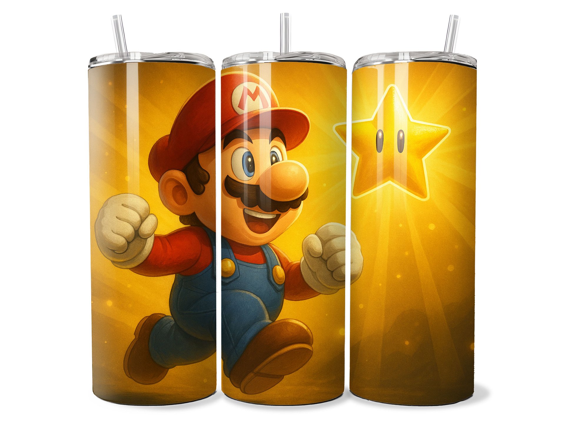 Super Mario – Star Power Rush 20oz Stainless Steel Tumbler product image (1)