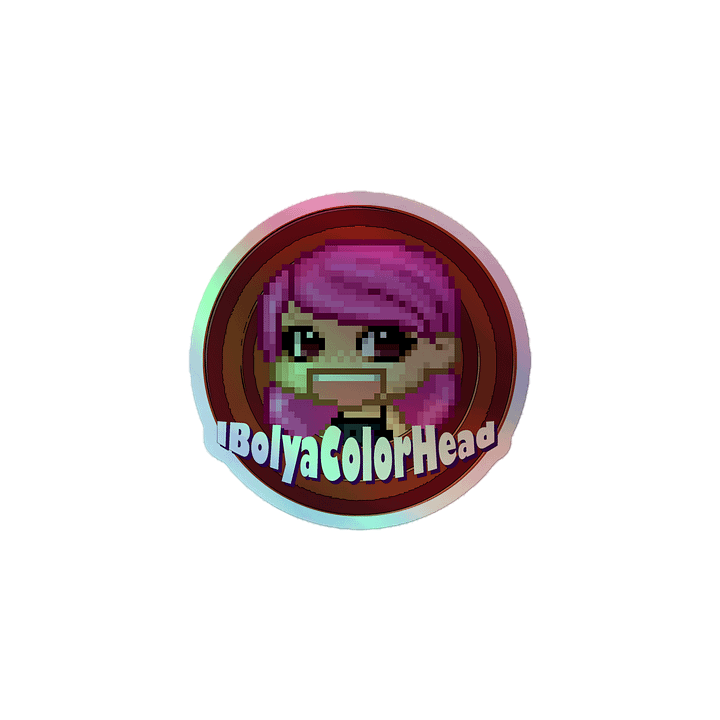 IbolyaColorHead Logo Holographic Sticker product image (1)