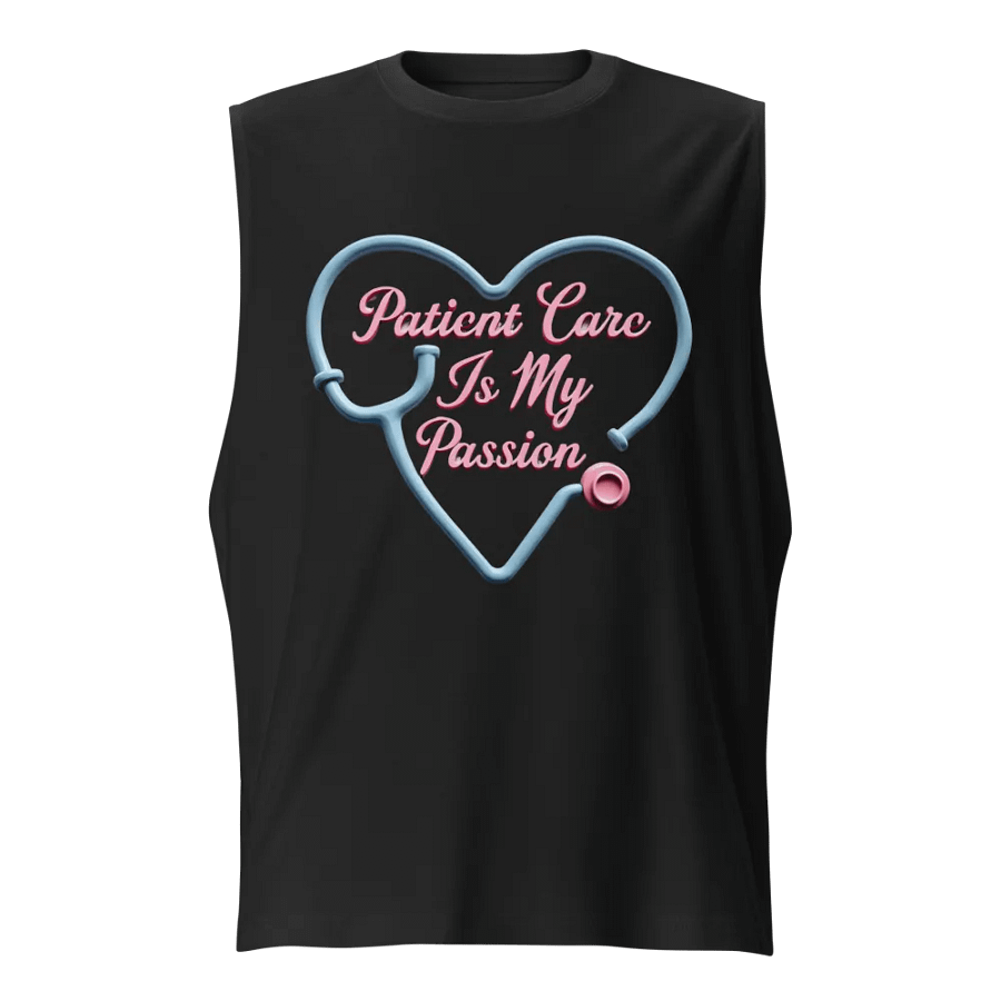 Passionate Patient Care Heart Stethoscope Muscle Tank product image (1)