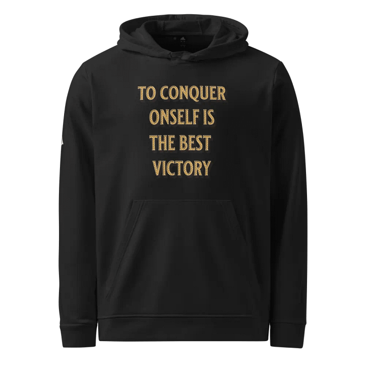 Conqueror's Victory Gold Quote Hoodie product image (1)
