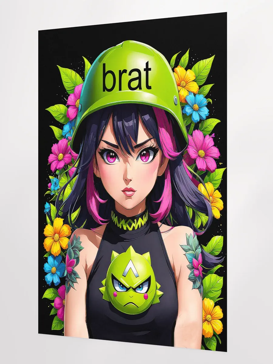 Brat Girl - Poster - Black Background - Large 24x36 Inches product image (2)