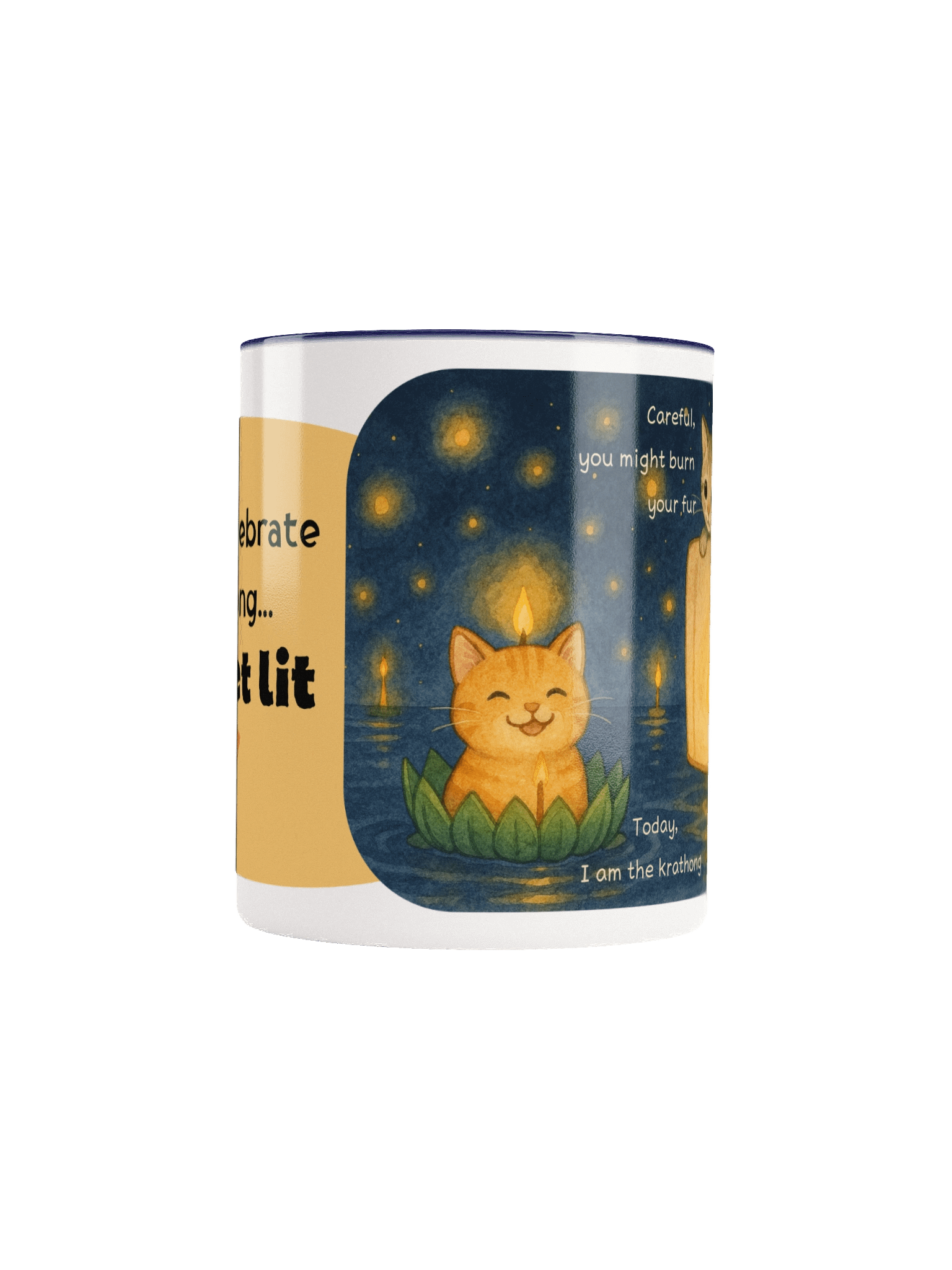 Loy Krathong Cats Gone Festive Ceramic Mug product image (3)