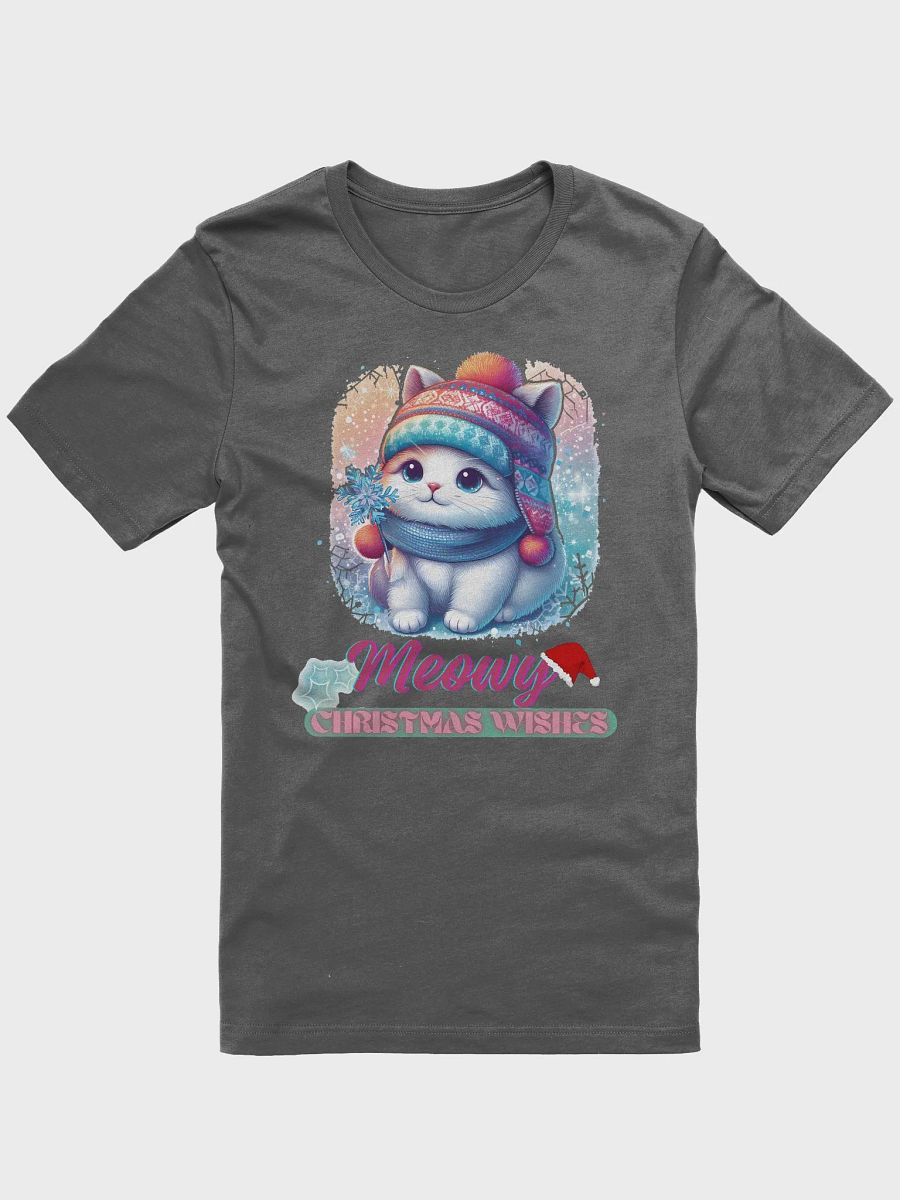 Winter kitty design Meow Christmas wishes _Bella+Canvas Supersoft T-Shirt product image (36)