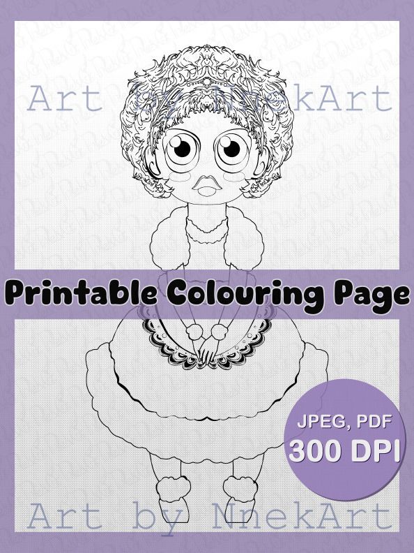 Holidoll Colouring Page product image (1)
