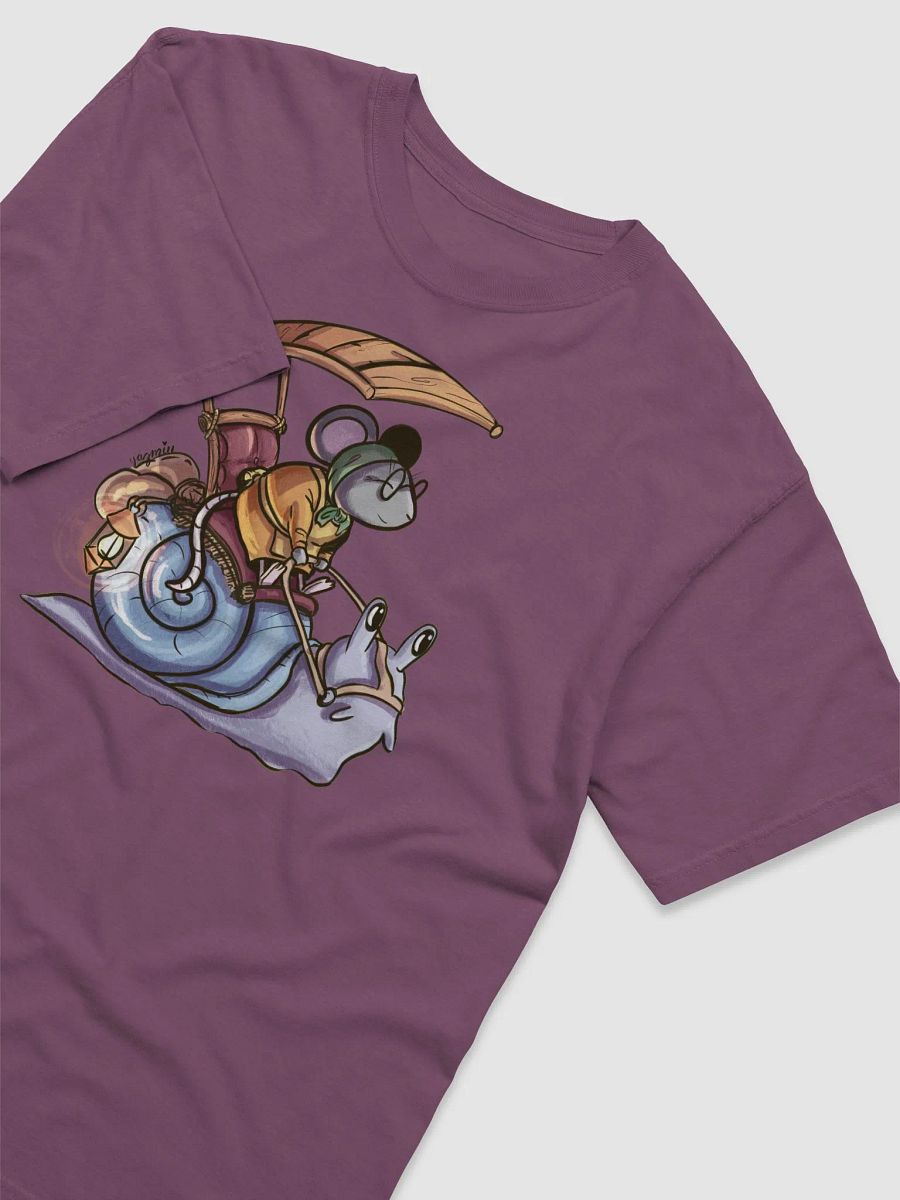Grandma Mouse Riding Snail - Whimsical Fantasy T-Shirt product image (3)