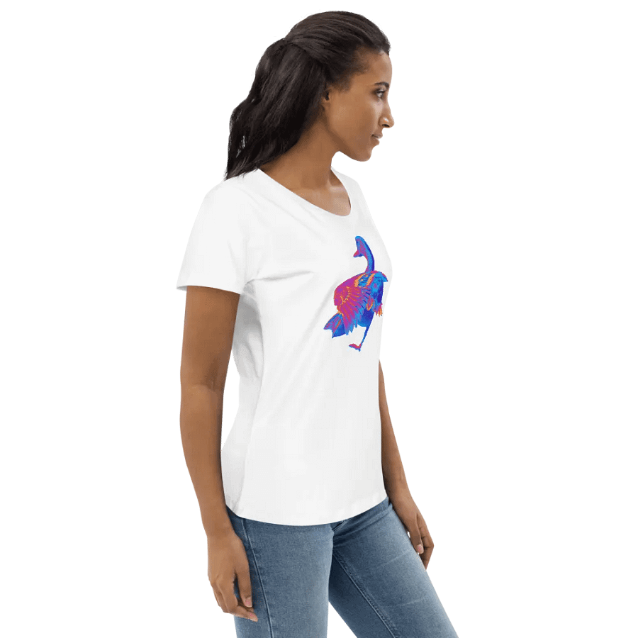 Funky Neon Pink and Blue Duck Fitted T Shirt product image (7)