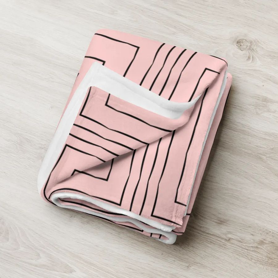 Monochrome Elegance Throw Blanket product image (8)