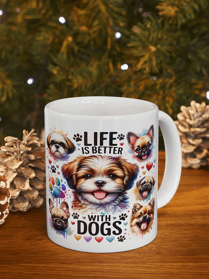 Life Is Better With Dogs Pawsitively Vibrant Mug product image (2)