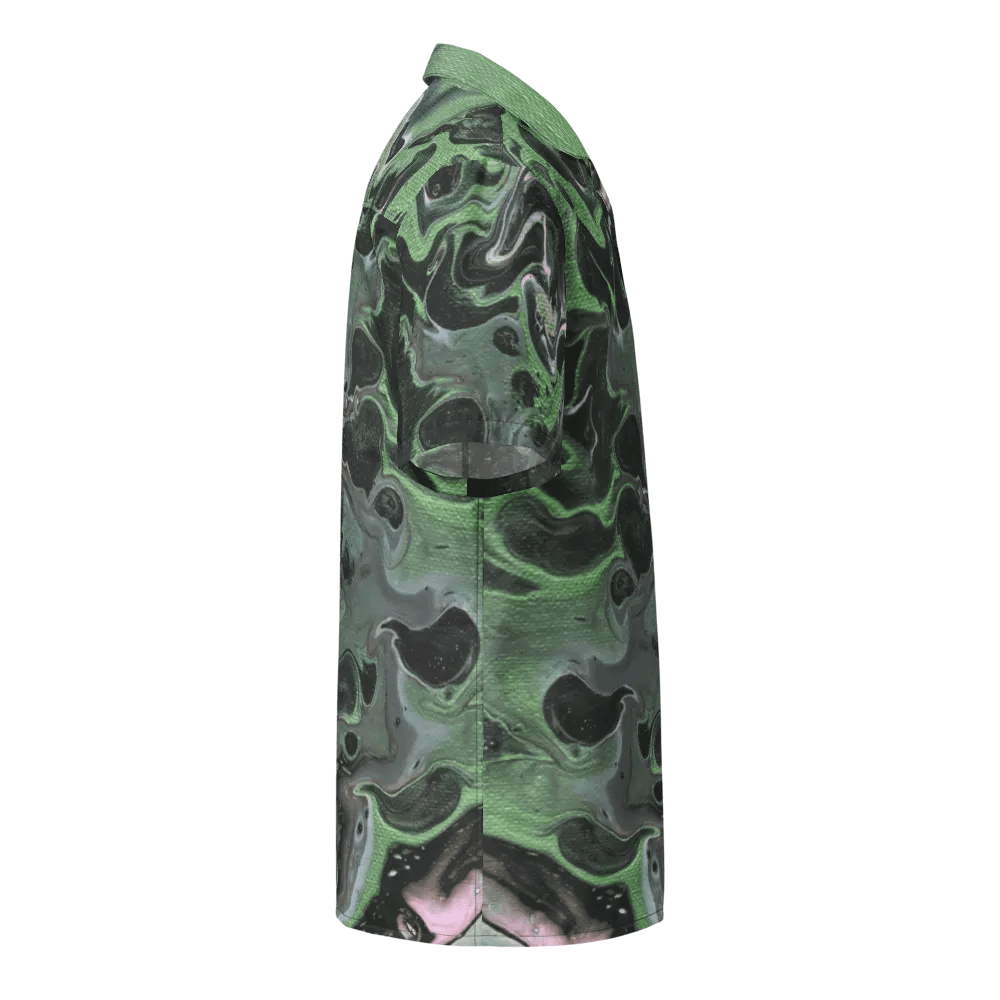 Metallic Green Fluid Acrylic Buttoned Shirt product image (6)
