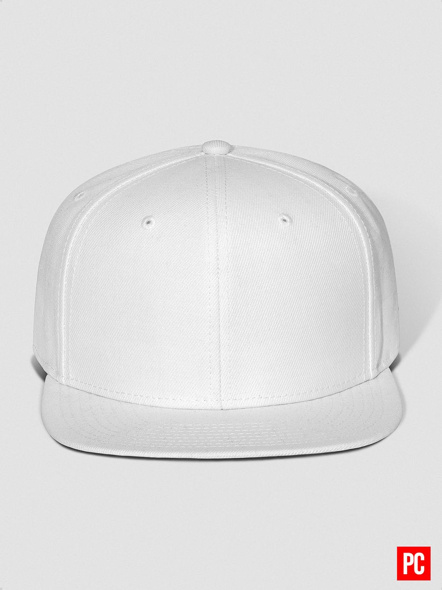 Plain Color White Wool Blend Snapback Cap product image (4)