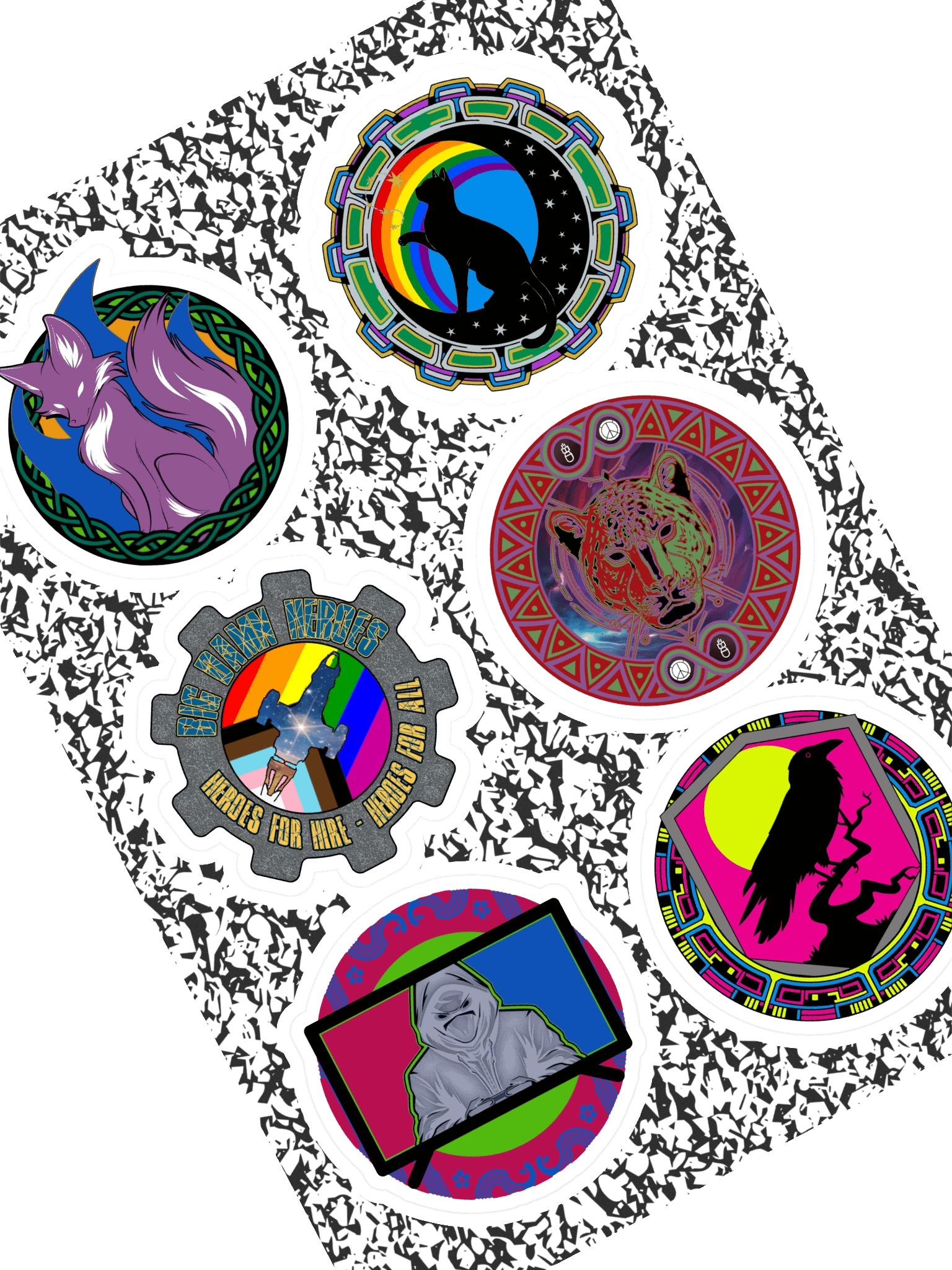 Wave 02 Heroes Sticker Sheet Set product image (1)